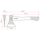 Топор 600 г INTERTOOL HT-0256 ручка пекан 48-57 HRC - изображение 7