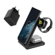 Zestaw Crong ładowarka GaN PD 35W + ładowarka bezprzewodowa PowerSpot Pivot Stand 3w1 do iPhone Samsung Android CRG-POWER-BUNDLE1 - obraz 1