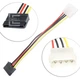 Кабель питания Ewell Molex на Sata, 20 см (EW780) - изображение 2