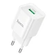 Адаптер мережевий HOCO Charm single port QC charger C145A |1USB, 3A, QC3.0| White - зображення 1