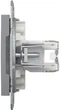 Розетка комп'ютерна RJ45 UTP кат. 5Е подвійна Schneider Electric Asfora Сталь EPH4400162 - изображение 3