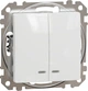Вимикач 2-клавішний з підсвіткою Schneider Electric Sedna Design білий SDD111105L - изображение 1