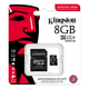 Карта памяти Kingston SDCIT2/8GB microSDHC Industrial C10 A1 pSLC Card с адаптером - изображение 2