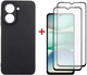 Комплект чехол для смартфона + стекло 2 шт DENGOS Carbon для Xiaomi Redmi A5 Black (DG-CTG2P-24) - изображение 1