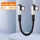 Кабель угловой USB Type-C M/M Fast Charge PD66W 6A Silver/Black, 0,5 м (48888) - изображение 2