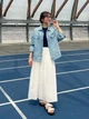 Джинсовая куртка женская Uniqlo 648200456 2XL Голубая (1159842135) - изображение 11