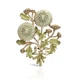 Брошь BROCHE бижутерия Цветы Хризантемы зелёная BRBF114889 - изображение 1