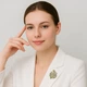 Брошь BROCHE бижутерия Цветы Хризантемы зелёная BRBF114889 - изображение 3