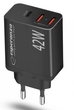 Мережевий зарядний пристрій Esperanza 42W USB-C PD 30W / 2x USB-A 12W Black (5901299960585) - зображення 2