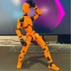 Фигурка-конструктор Робот Lucky 13 Dummy Lucky Puppets многошарнирный подвижный робот с сменной формой и аксессуарами (меч, топор, оружие), 14см (цвет - оранжевый) - изображение 7