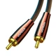 Коаксіальний кабель RCA UGREEN AV155 Coaxial PRO Cable аудіо провід для сабвуфера рса шнур spdif для підсилювача 1 метр Black (70684) - зображення 1