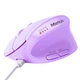 Беспроводная вертикальная мышь Meetion BTM008 Purple, Bluetooth+2.4G, эргономика 57°, аккумулятор до 400 часов - изображение 4