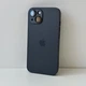 Чохол Ag + Silicone Glass Camera для Apple iPhone 13 , Graphite Black - зображення 2