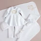Полный набор на крестины с крыжмой для девочки теплый 62 см белый KD24KR7-SontceAngel-20 Ladan - изображение 1