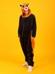 Пижама Кигуруми Слип Для Мальчиков Kigurumi Енот Красная Панда Черный с коричневым 175-182 см. (2042/2) - изображение 1