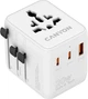 Мережевий зарядний пристрій Canyon OnTour 20 Travel Adapter EU/UK/US/AUS 20W White (CNS-TA20W1005W) - зображення 1