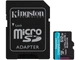 Карта пам'яті Kingston 512GB microSD C10 UHS-I U3 A2 V30 + SD Adapter (SDCG4/512GB) - изображение 1