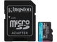 Карта пам'яті Kingston 128GB microSD C10 UHS-I U3 A2 V30 + SD Adapter (SDCG4/128GB) - изображение 1