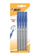 Ручки шариковые BIC Round Stic Exact 4шт Синяя (3086123408067) - изображение 1
