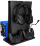 Підставка для PS5 Canyon CS-5 RGB з охолодженням і зарядкою для геймпадів Black (CND-CSPS5B) - зображення 2