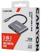 USB-hub Canyon DS-4 3in1 USB-C Grey (CNS-TDS4) - obraz 6