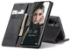 Чехол-книжка CaseMe из нубука для Xiaomi Redmi Note 10/10s Чёрный - изображение 5