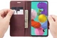 Чехол-книжка CaseMe из нубука для Samsung A51 Бордовый - изображение 4