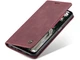 Чехол-книжка CaseMe из нубука для Samsung A12/M12 Бордовый - изображение 8