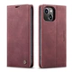 Чохол-книжка CaseMe з нубуку для iPhone 13 Бордовий - зображення 7