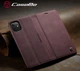 Чохол-книжка CaseMe з нубуку для iPhone 12 mini Бордовий - зображення 3