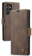 Чехол-книжка CaseMe из нубука для Samsung S24 Ultra Тёмно-коричневый - изображение 1
