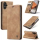 Чехол-книжка CaseMe из нубука для Xiaomi Redmi Note 13 Pro+ 5G Светло-коричневый - изображение 7