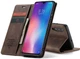 Чохол-книжка CaseMe з нубуку для Xiaomi Mi 9 Темно-коричневий - зображення 3