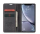 Чехол-книжка CaseMe из нубука для iPhone XR Черный - изображение 4