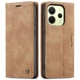 Чехол-книжка CaseMe из нубука для Xiaomi Redmi Note 14 4G (24117RN76G) Светло-коричневый - изображение 3