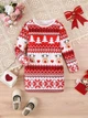 Детское новогоднее платье для девочки SHEIN GD-00174330 92-98 см Красное (DN3012300067532) - изображение 1