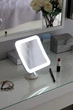 Светодиодное LED зеркало с поворотом на 360° и присоской для стены у для ванной, для макияжа (5-кратное увеличение,Регулировка света) - изображение 2