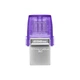 Флеш-накопичувач USB3.2 256GB Type-C Kingston DataTraveler microDuo 3C (DTDUO3CG3/256GB) Фіолетовий - зображення 2