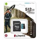 Картка пам'яті MicroSDXC 512 GB UHS-I/U3 Class 10 Kingston Canvas Go! Plus R170/W90MB/s+ SD-адаптер 512 ГБ - изображение 3