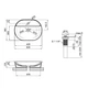 Раковина накладная Mixxus Premium ELLIPSE-0203 510х375х120mm с отверстием под смеситель (MP6678) - изображение 6