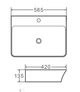 Умывальник накладной керамический Mixxus Premium Bevel-0202 с переливом 560x415x125mm (MP6481) - изображение 2
