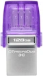 Флеш-накопичувач USB3.2 128GB Type-C Kingston DataTraveler microDuo 3C (DTDUO3CG3/128GB) Фіолетовий - изображение 2
