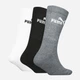 Набор женских носков высоких хлопковых Puma Elements Kids Crew Sock 3P 93876601 35-38 3 пары Black/Grey/White (8720245826372) - изображение 2