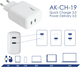 Ładowarka sieciowa AKYGA 2x USB-C 40W White (AK-CH-19) - obraz 4