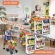 Детский игровой магазин супермаркет игрушечный с кассой продуктами тележкой и звуками 60 аксессуаров - изображение 6