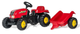Трактор на педалях Rolly Toys Rolly Kid з причепом Червоний (4006485012121) - зображення 1