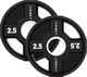 Zestaw talerzy olimpijskich HMS TPC poliuretanowych 2 x 2.5 - 25 kg 12 szt. (5908261682780) - obraz 5