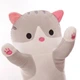 Подушка игрушка обнимашка кот батон серый 130см декоративный мягкий котик игрушка ростовая детская подушка-обнимашка - изображение 2