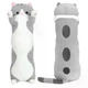 Подушка игрушка обнимашка кот батон серый 130см декоративный мягкий котик игрушка ростовая детская подушка-обнимашка - изображение 3