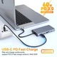 USB HUB адаптер 11 в 1 Type-C to HDTV 4К / TF / SD / Audio / Type-C / LAN 1000м / VGA 4USB 3.0, Grey - изображение 3
